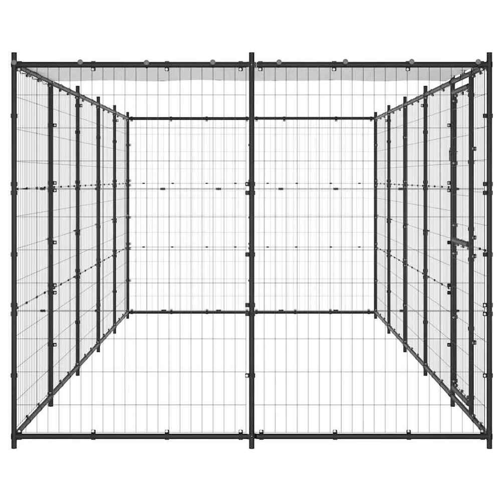 Lauko voljeras šunims su stogu, plienas, 12,1m²