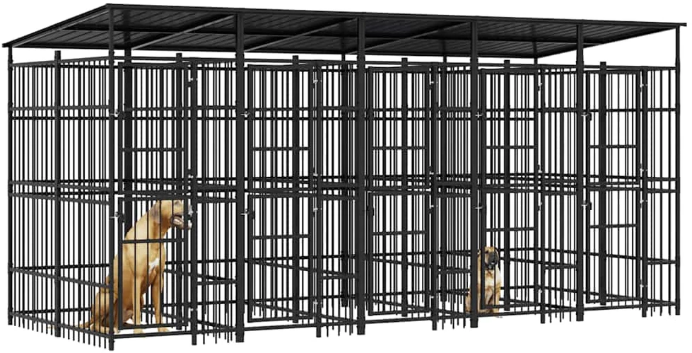 Lauko voljeras šunims su stogu, plienas, 9,22m²