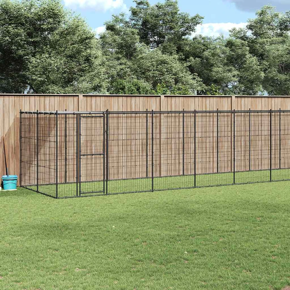Lauko voljeras šunims su stogu, plienas, 21,78m²