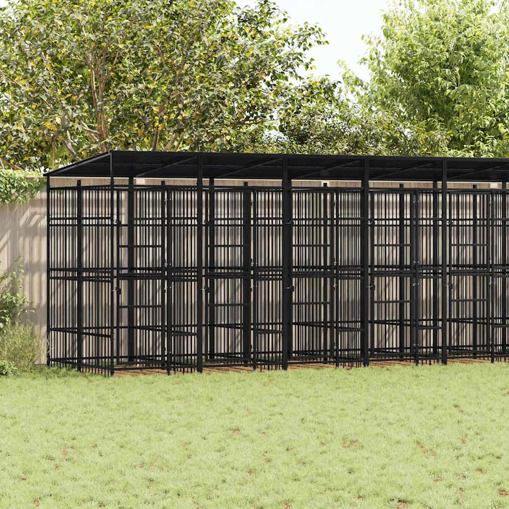Lauko voljeras šunims su stogu, plienas, 18,43m²