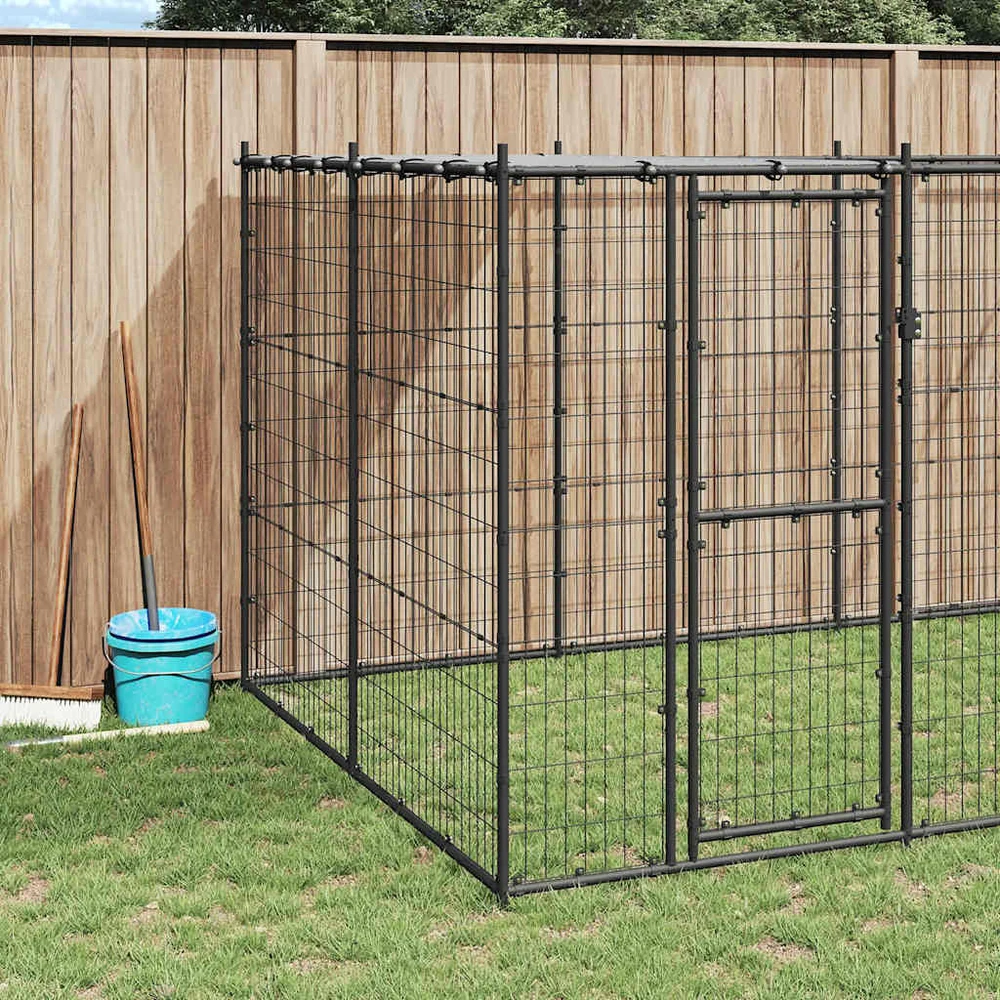 Lauko voljeras šunims su stogu, plienas, 7,26m²