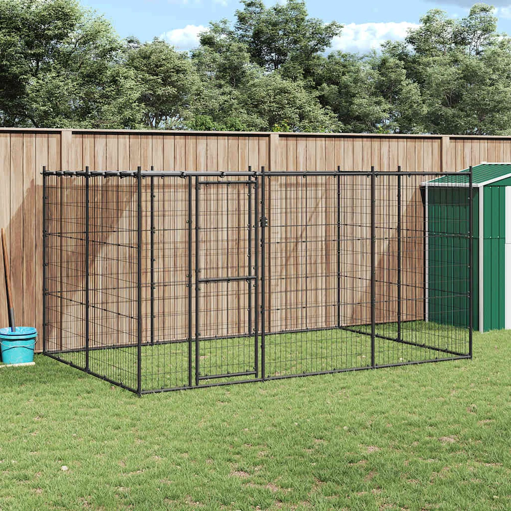 Lauko voljeras šunims su stogu, plienas, 7,26m²
