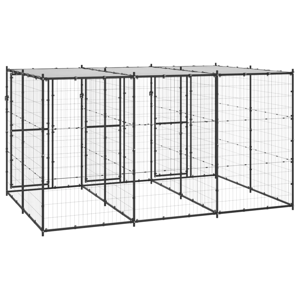 Lauko voljeras šunims su stogu, plienas, 7,26m²