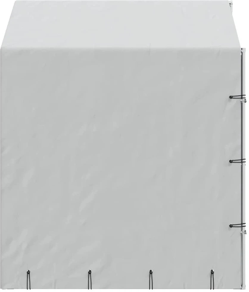 Lauko voljeras šunims su stogu, sidabrinis, 2x2x2,5m, plienas