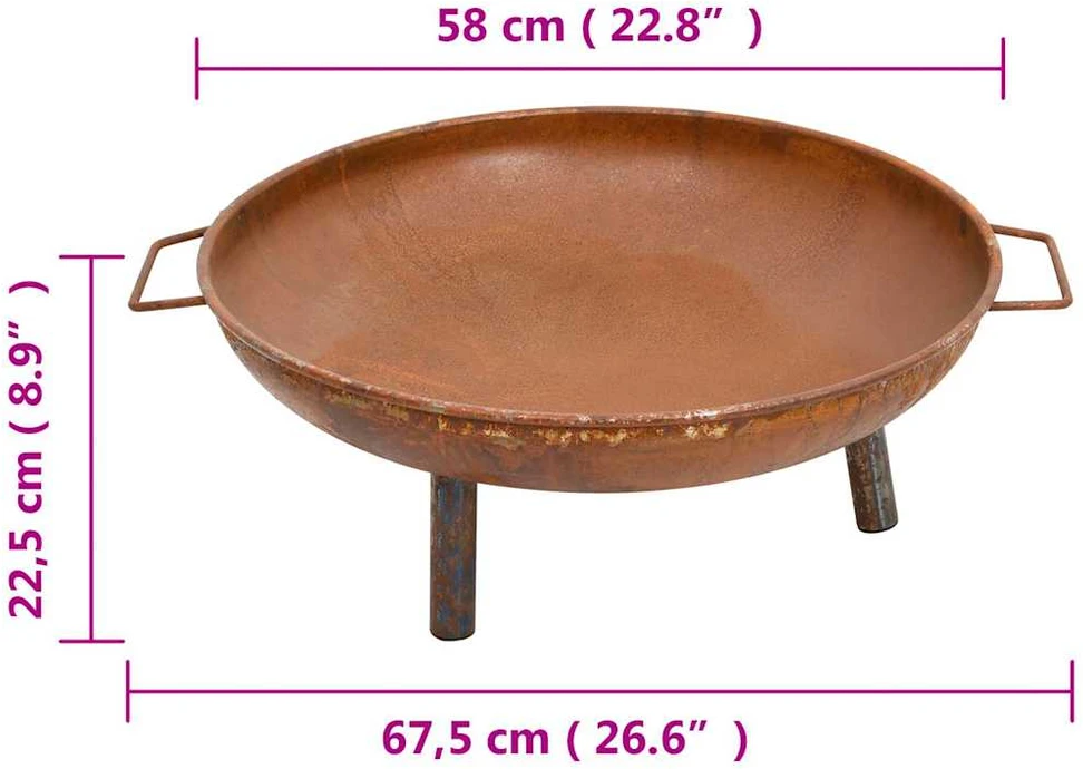 Laužavietė, 67,5x58x22,5cm, plienas