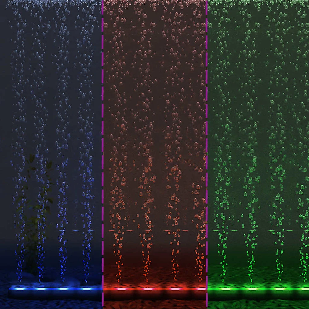 LED burbulinių akvariumo lempos, RGB, 71cm