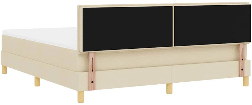 LED Čiužinio Lova su galvūgalio Kreminė 180 x 200 cm audinys
