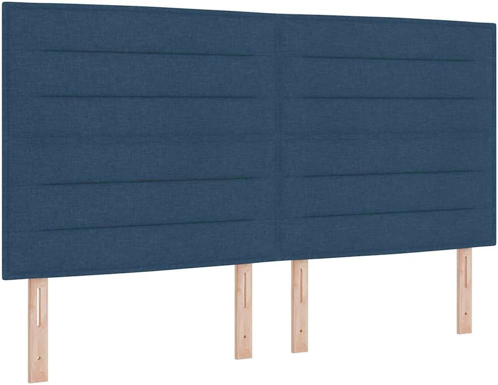LED Čiužinio Lova su galvūgalio Mėlyna 180 x 200 cm audinys