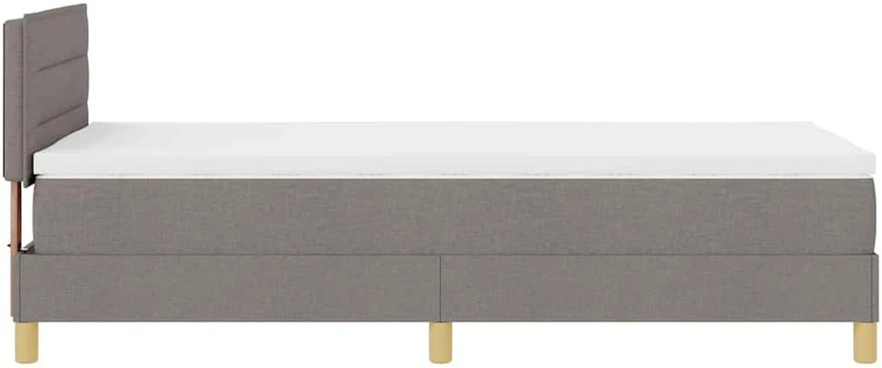 LED Čiužinio Lova su galvūgalio Taupe 80 x 200 cm audinys