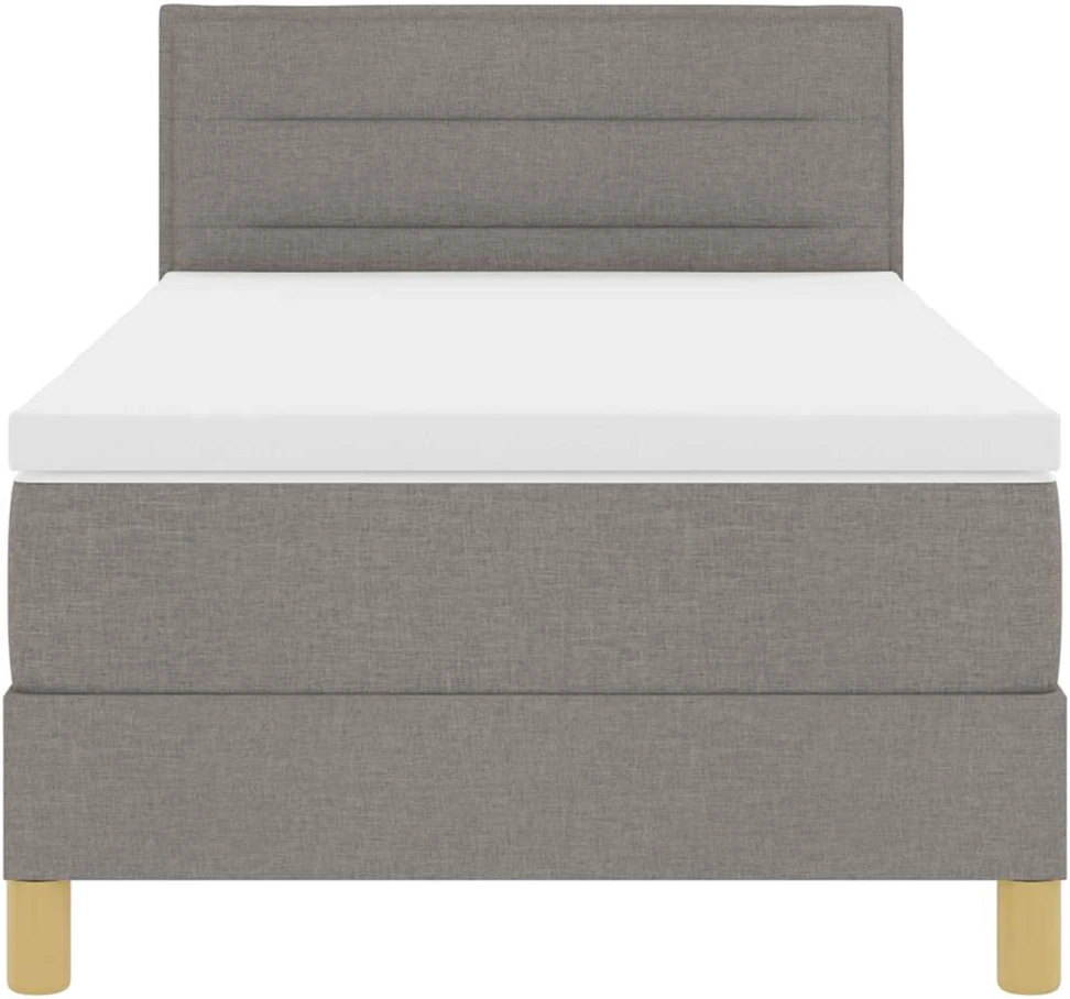 LED Čiužinio Lova su galvūgalio Taupe 80 x 200 cm audinys