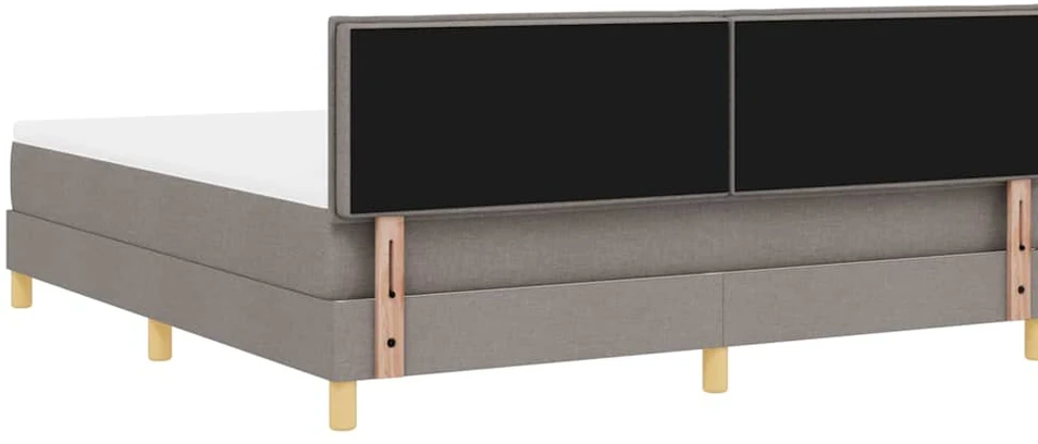 LED Čiužinio Lova su galvūgalio Taupe 180 x 200 cm audinys