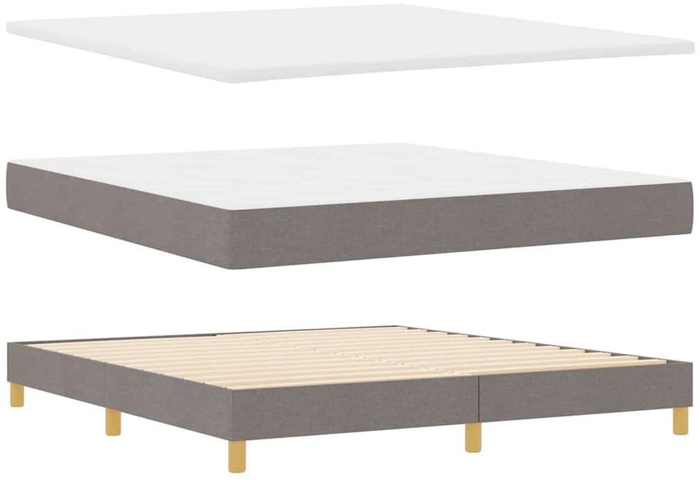 LED Čiužinio Lova su galvūgalio Taupe 180 x 200 cm audinys