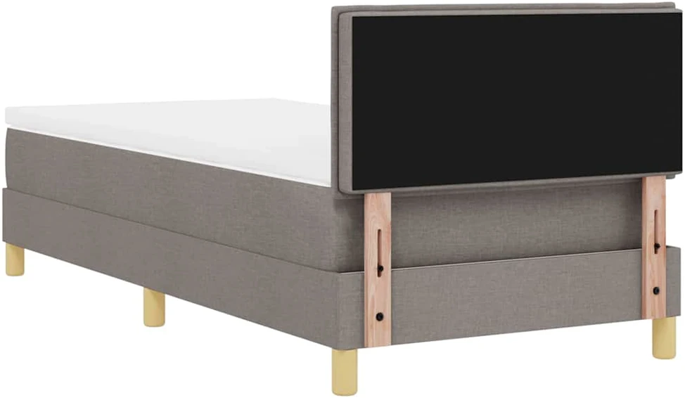 LED Čiužinio Lova su galvūgalio Taupe 80 x 200 cm audinys