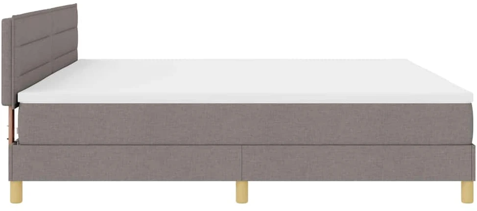 LED Čiužinio Lova su galvūgalio Taupe 200 x 200 cm audinys
