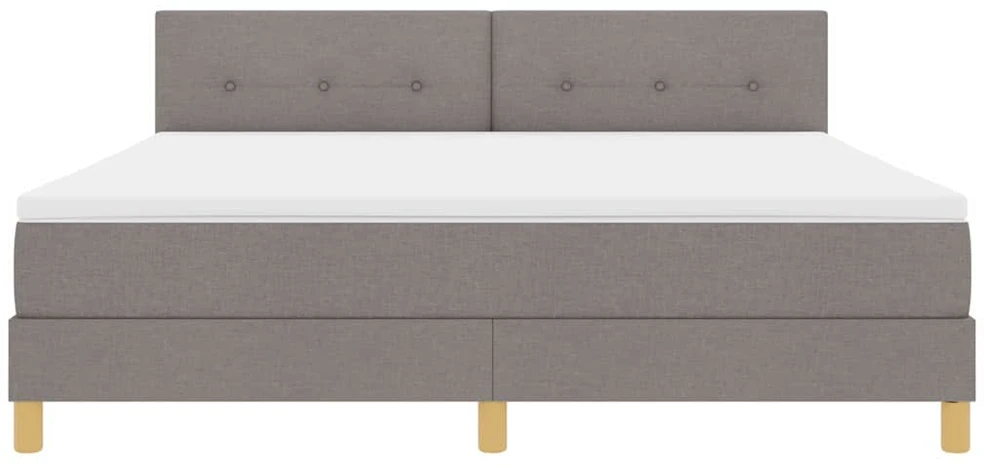 LED Čiužinio Lova su galvūgalio Taupe 180 x 200 cm audinys