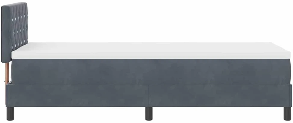 LED Čiužinio Lova Tamsiai pilka 80 x 200 cm Aksomas