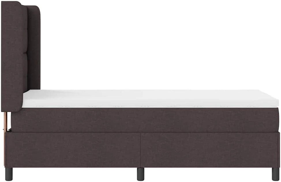 LED Čiužinio Lova Tamsiai rudas 80 x 200 cm audinys
