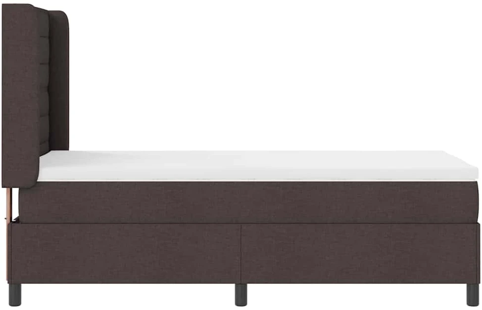 LED Čiužinio Lova su čiužiniu Tamsiai rudas 90 x 200 cm audinys