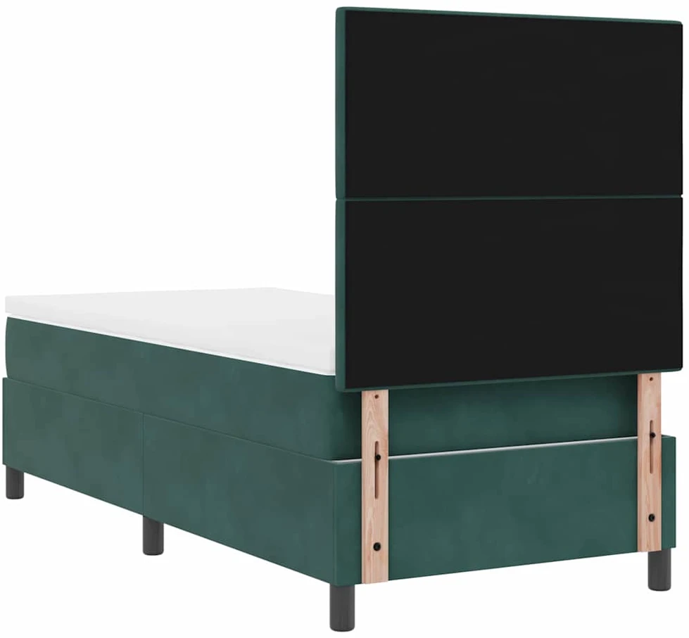 LED Čiužinio Lova Tamsiai žalia 80 x 200 cm Aksomas