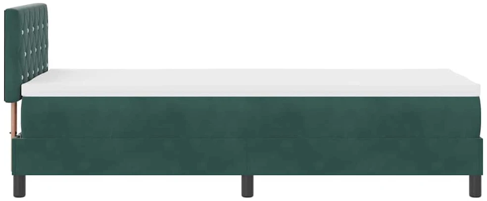 LED Čiužinio Lova Tamsiai žalia 80 x 200 cm Aksomas