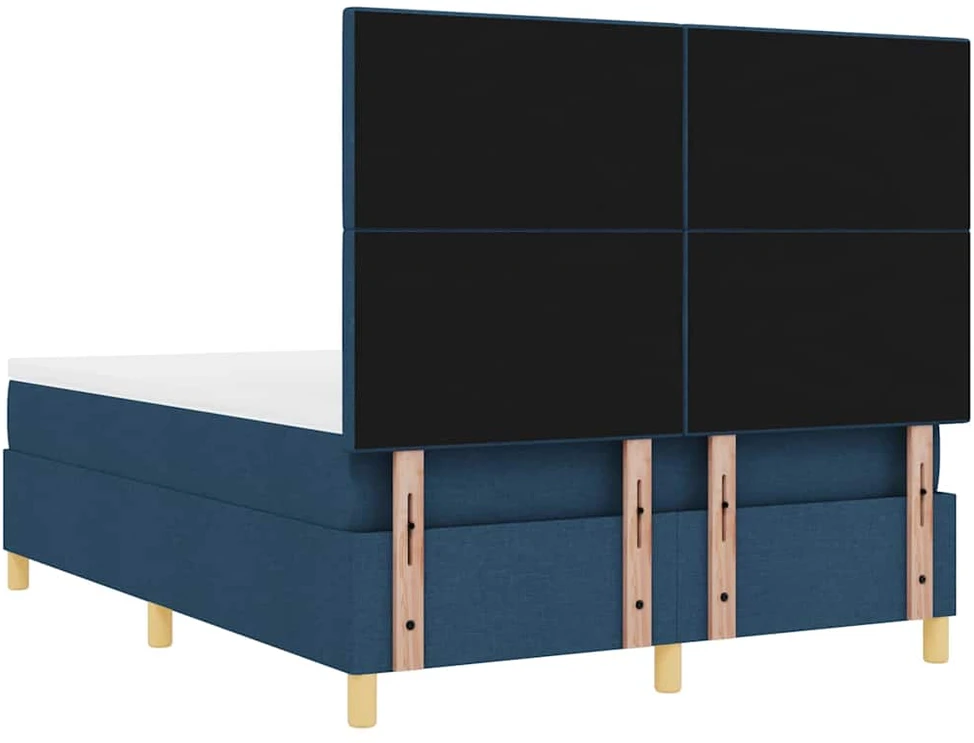 LED Čiužinio Lova su galvūgalio Mėlyna 160 x 200 cm audinys