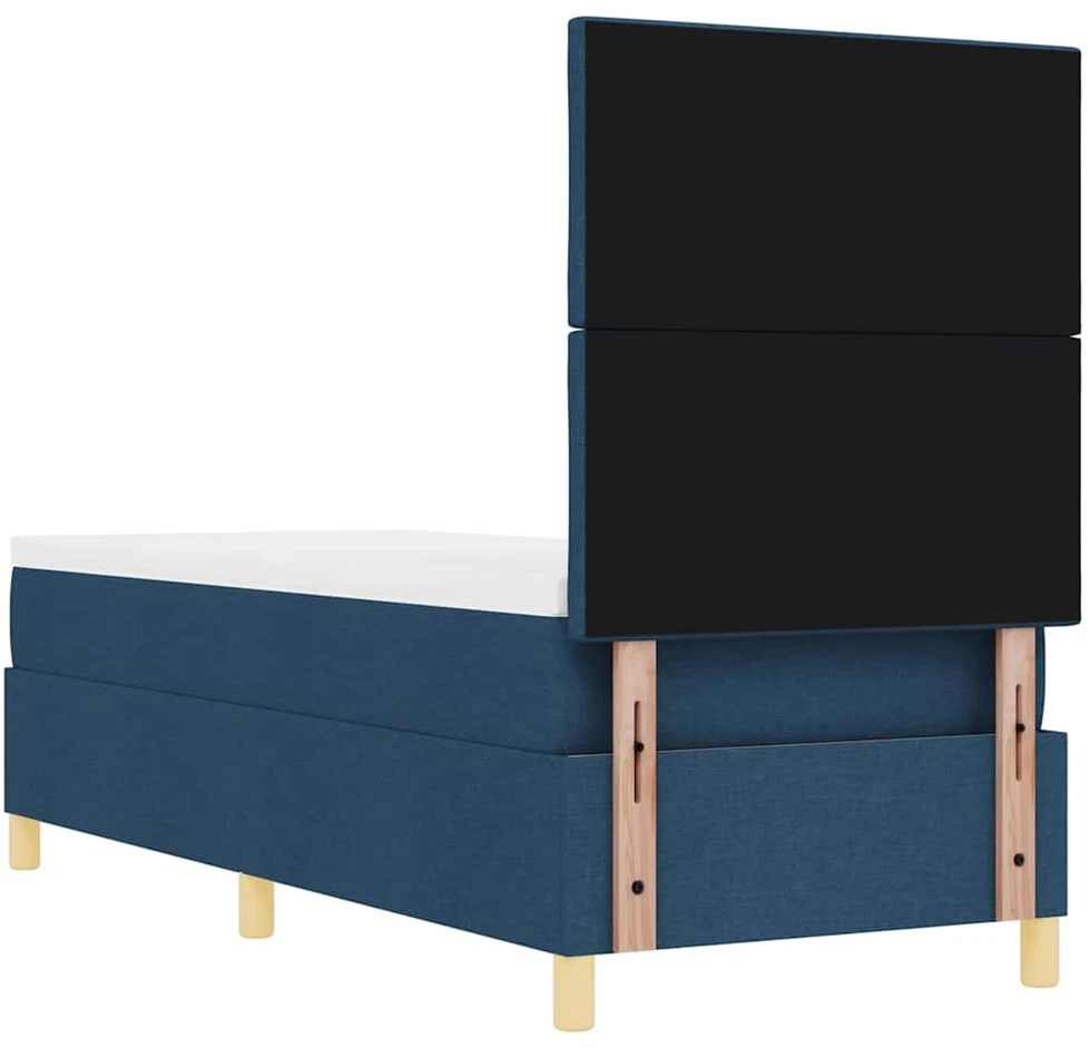 LED Čiužinio Lova su galvūgalio Mėlyna 80 x 200 cm audinys