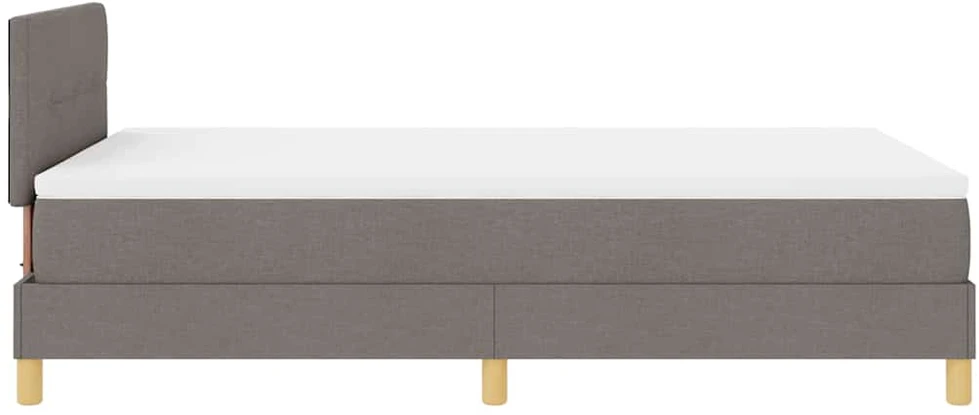 LED Čiužinio Lova su galvūgalio Taupe 120 x 190 cm audinys