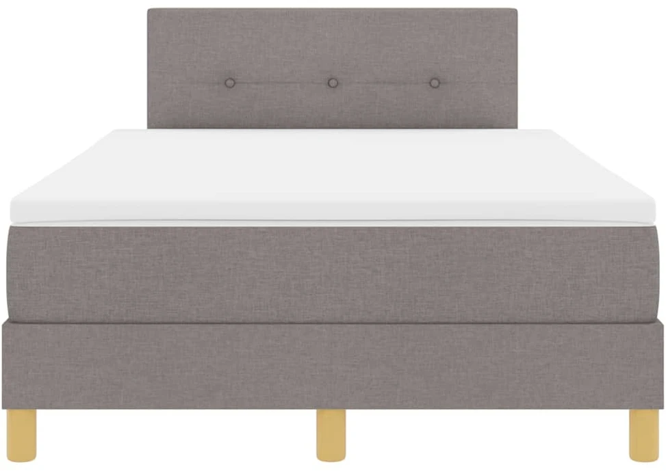 LED Čiužinio Lova su galvūgalio Taupe 120 x 190 cm audinys