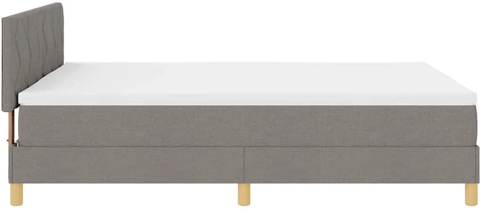 LED Čiužinio Lova su galvūgalio Taupe 140 x 200 cm audinys