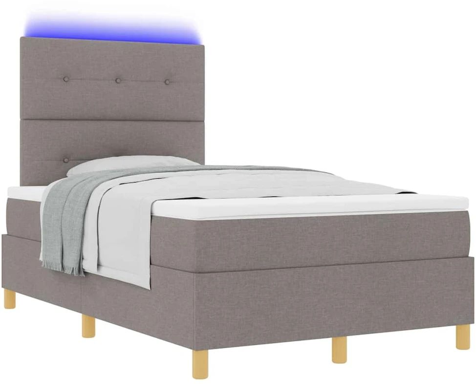 LED Čiužinio Lova su galvūgalio Tortora 120 x 190 cm audinys