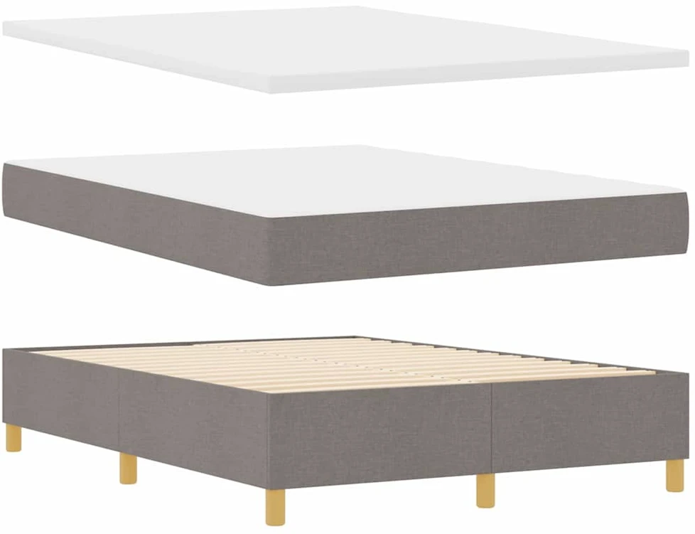 LED Čiužinio Lova su galvūgalio Tortora 140 x 200 cm audinys