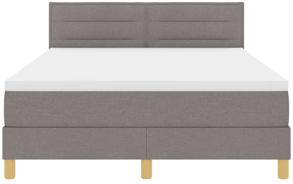 LED Čiužinio Lova su galvūgalio Taupe 140 x 200 cm audinys