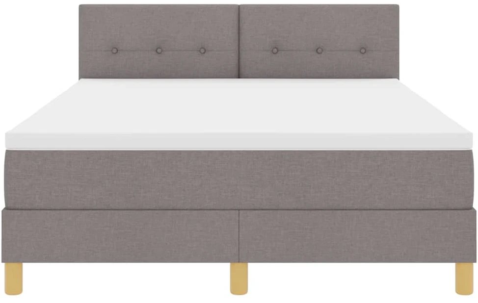 LED Čiužinio Lova su galvūgalio Taupe 140 x 190 cm audinys