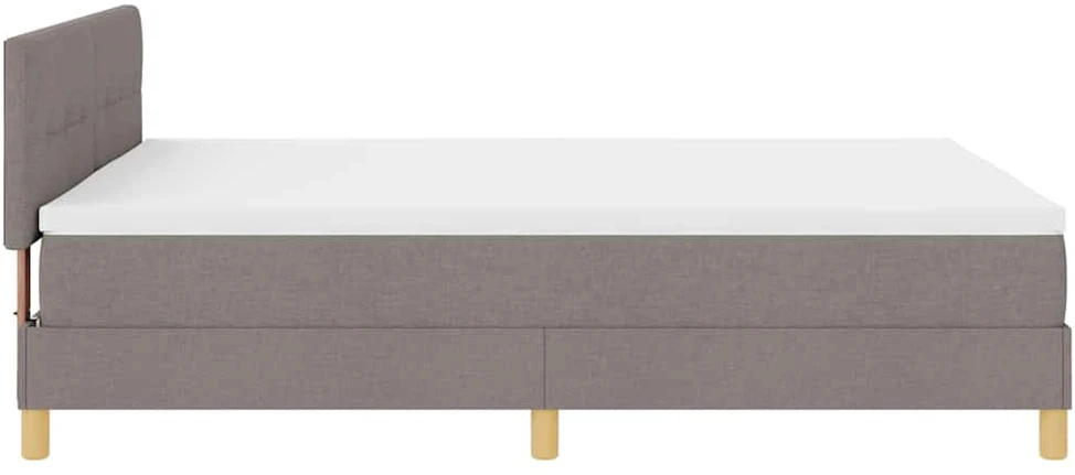 LED Čiužinio Lova su galvūgalio Taupe 140 x 190 cm audinys