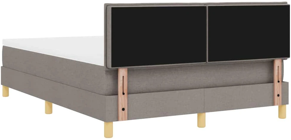 LED Čiužinio Lova su galvūgalio Taupe 140 x 200 cm audinys