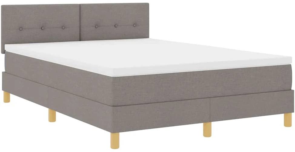 LED Čiužinio Lova su galvūgalio Taupe 140 x 200 cm audinys