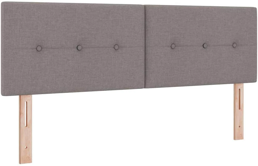 LED Čiužinio Lova su galvūgalio Taupe 140 x 200 cm audinys