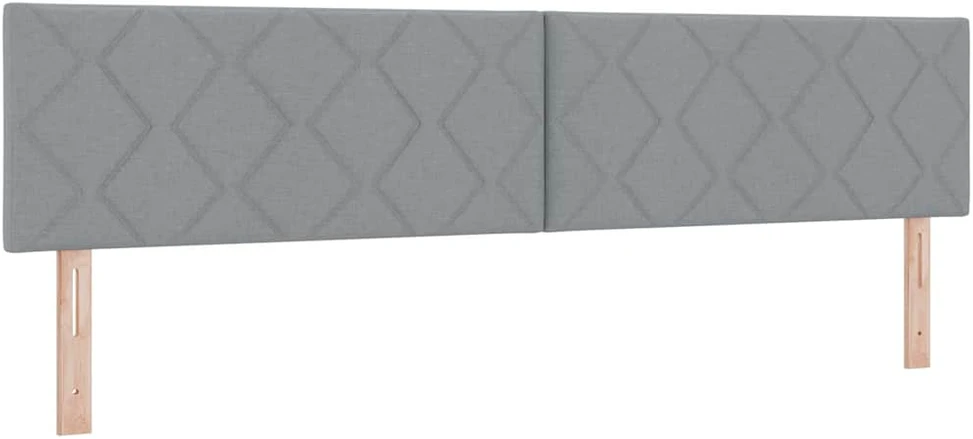 LED Čiužinio Lova Šviesiai pilka 200 x 200 cm audinys