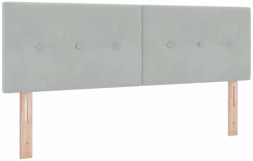 LED Čiužinio Lova Šviesiai pilka 140 x 200 cm Aksomas