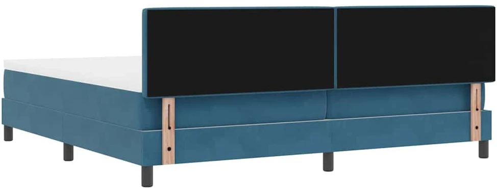 LED Čiužinio Lova Tamsiai mėlyna 200 x 200 cm Aksomas