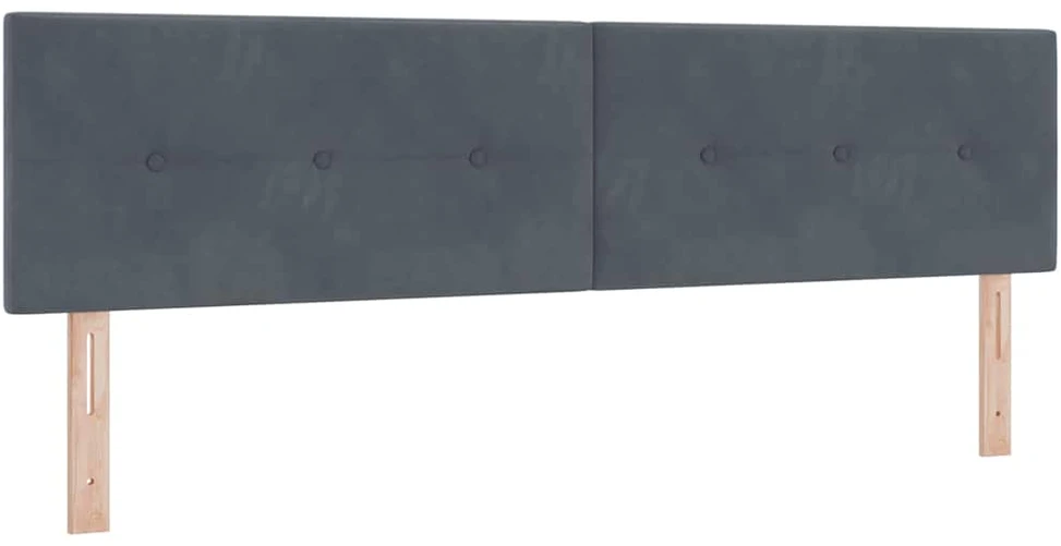 LED Čiužinio Lova Tamsiai pilka 180 x 200 cm Aksomas