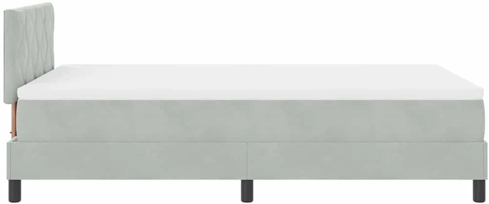 LED Čiužinio Lova Šviesiai pilka 120 x 200 cm Aksomas