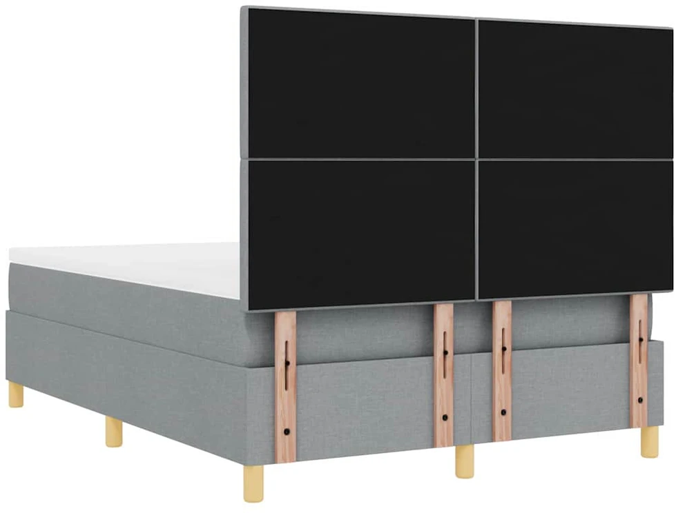 LED Čiužinio Lova Šviesiai pilka 140 x 200 cm audinys