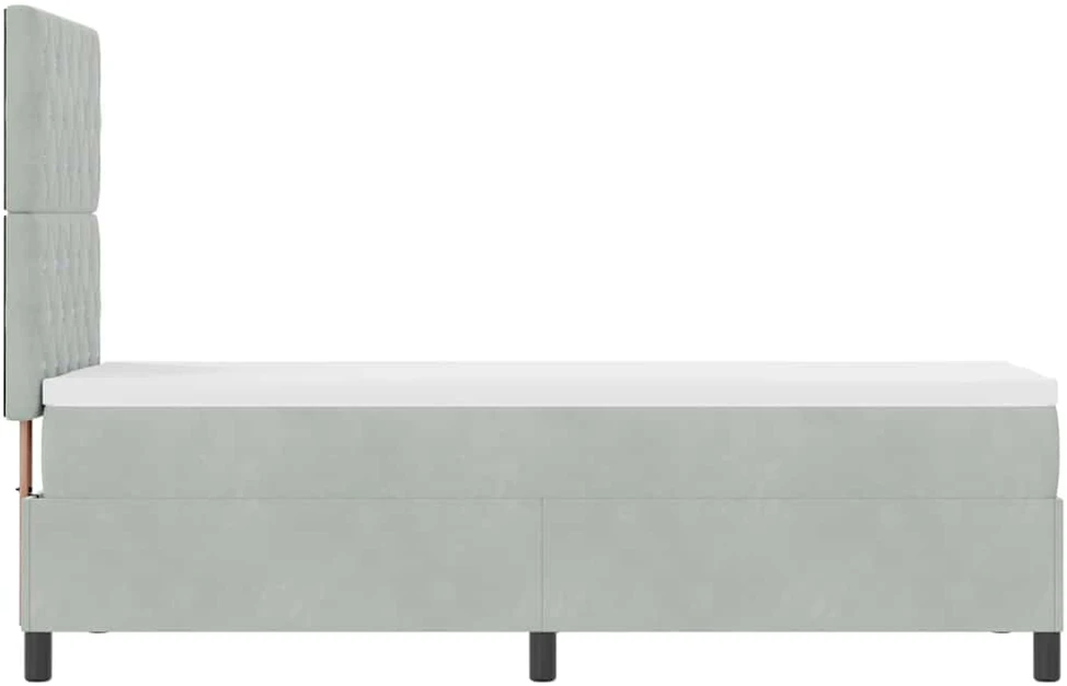 LED Čiužinio Lova Šviesiai pilka 80 x 200 cm audinys