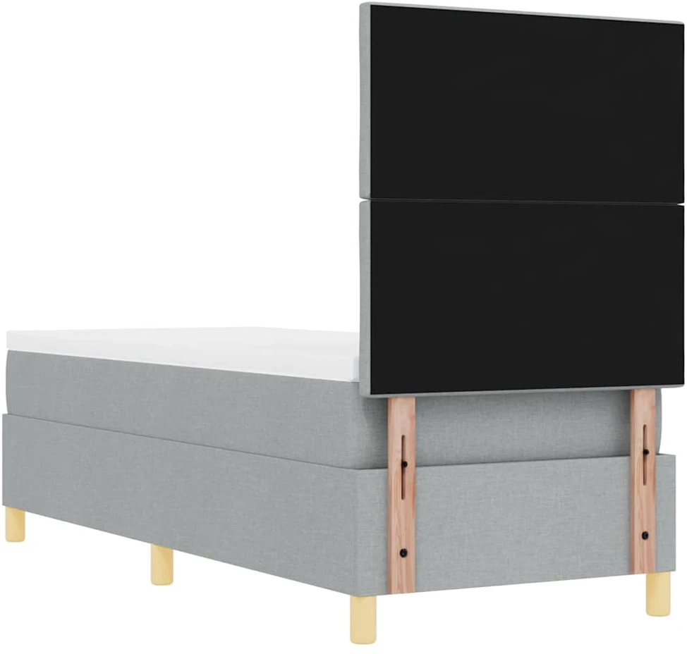 LED Čiužinio Lova Šviesiai pilka 80 x 200 cm audinys