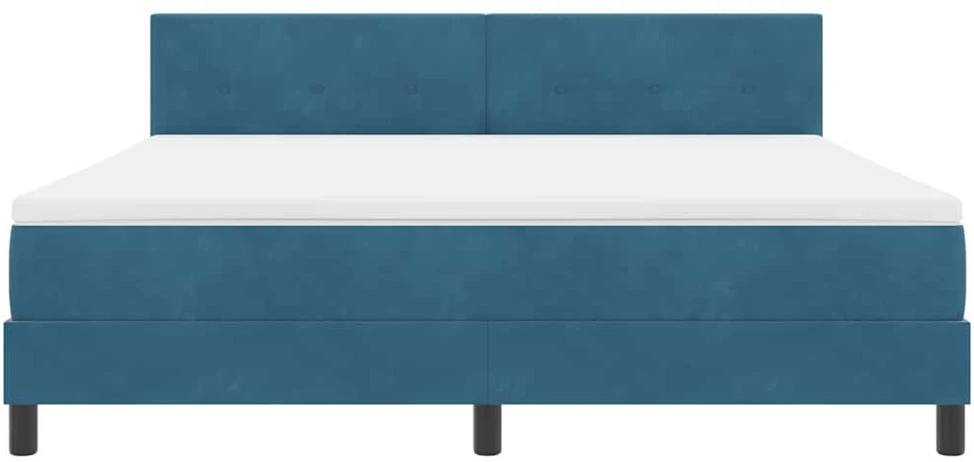 LED Čiužinio Lova Tamsiai mėlyna 180 x 200 cm Aksomas