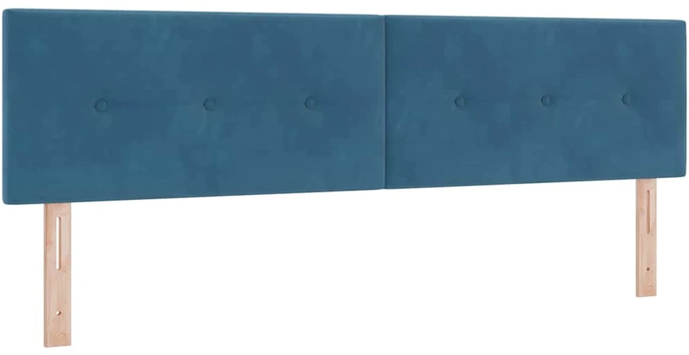 LED Čiužinio Lova Tamsiai mėlyna 180 x 200 cm Aksomas