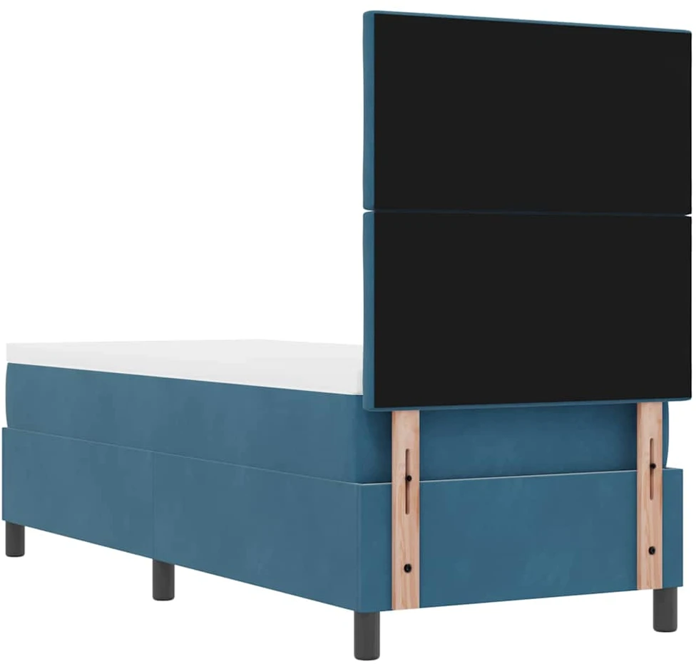 LED Čiužinio Lova Tamsiai mėlyna 80 x 200 cm Aksomas