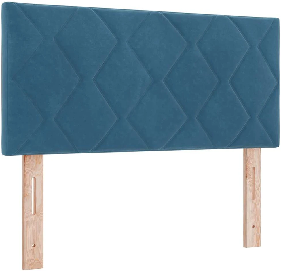 LED Čiužinio Lova Tamsiai mėlyna 90 x 190 cm Aksomas