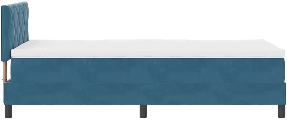 LED Čiužinio Lova Tamsiai mėlyna 90 x 200 cm Aksomas